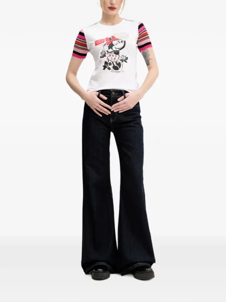 Tricou Desigual cu dungi alb