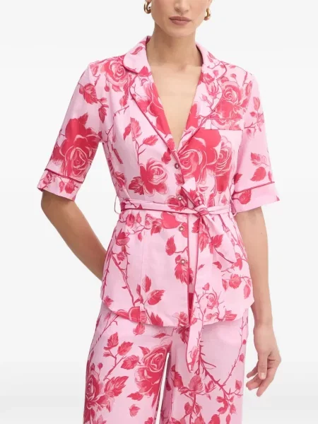 Bluză Fracomina cu model floral cu imagine roz