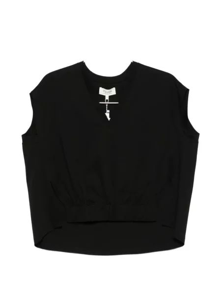 Koszulka Psophia z dekoltem w serek czarna