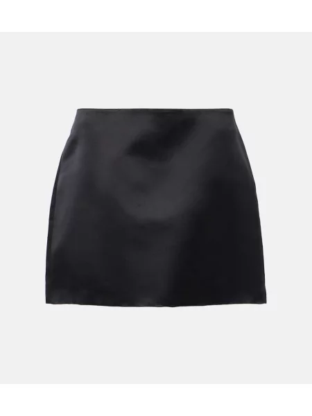 Satynowa mała mały spódnica mini Lisa Yang niebieska