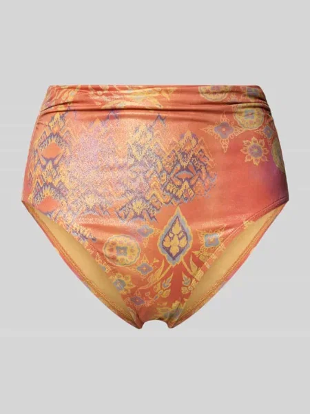 Figi bikini ze wzorem na całej powierzchni Lauren Ralph Lauren pomarańczowe
