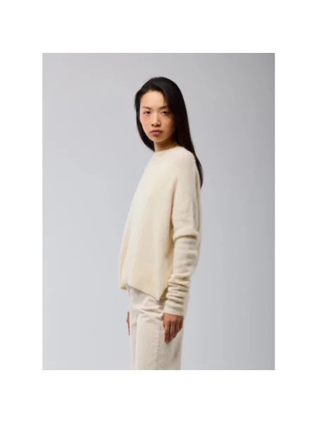 Dzianinowy sweter Majestic Filatures beżowy