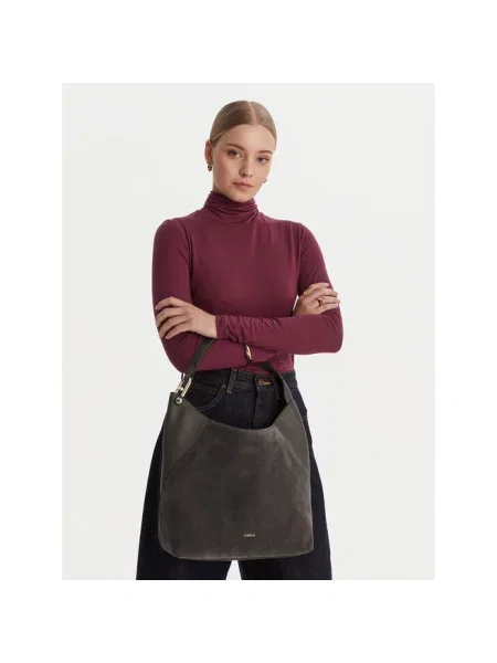 Torebka Furla skórzana szara
