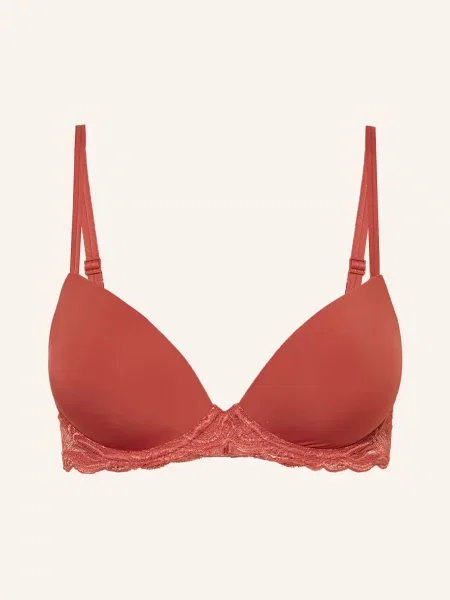 Calvin Klein Vyztužená Podprsenka Sensual Stretch Love světle červená