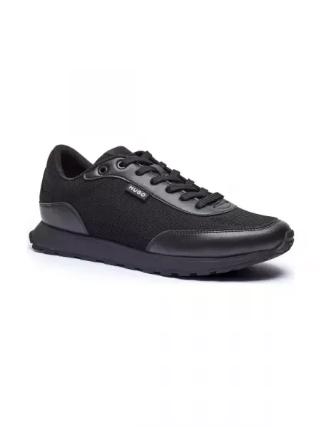 HUGO Sneakers tornacipő Icelin_Runn_knpu fekete