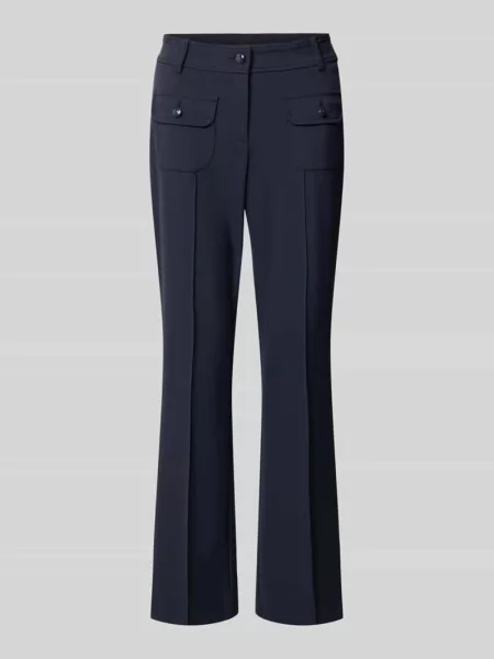 Krój slim fit Wąskie spodnie z naszywanymi model FARAH' Cambio granatowe