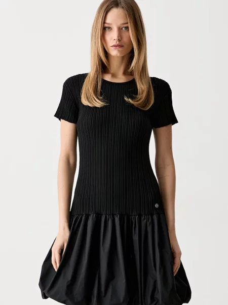 Karl Lagerfeld rochie gogoșar cu negru