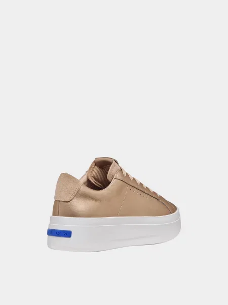 Замшевые кеды Geox золотые