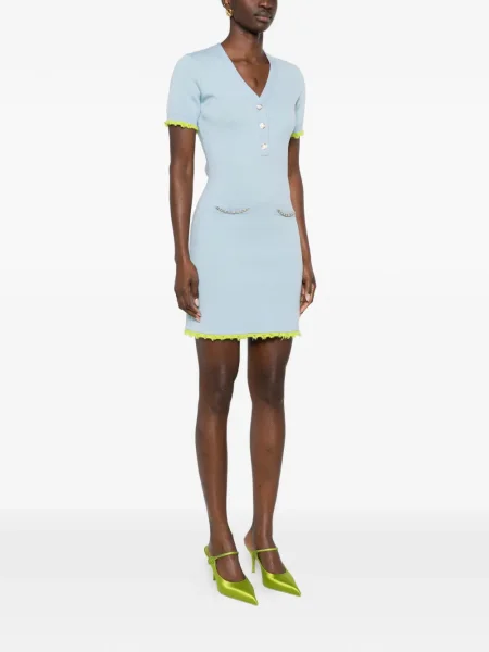 Rochie mini Casablanca cu perle de costum albastru