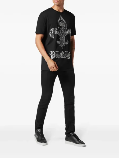 Tricou Philipp Plein cu imagine negru
