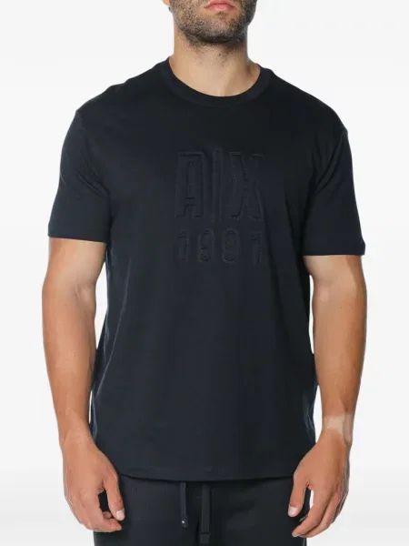 Tricou Armani Exchange cu autograf albastru