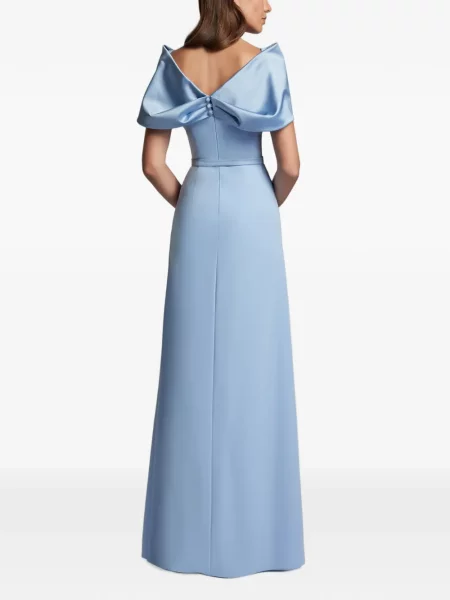 Cu centură rochie maxi Cristallini albastru