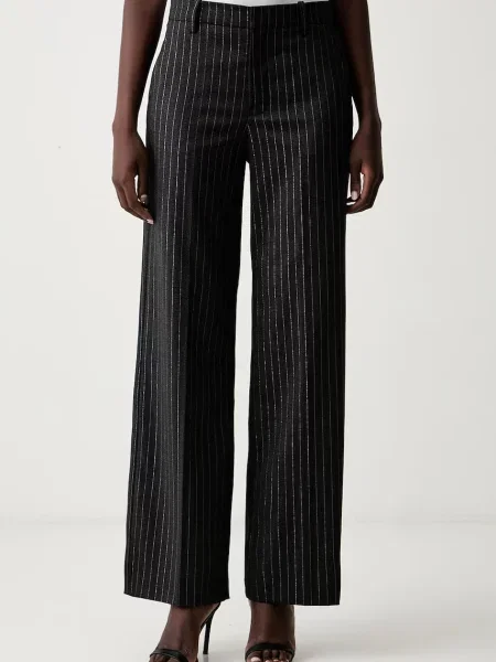 Zadig&Voltaire pantaloni straight pentru femei PANOL negru