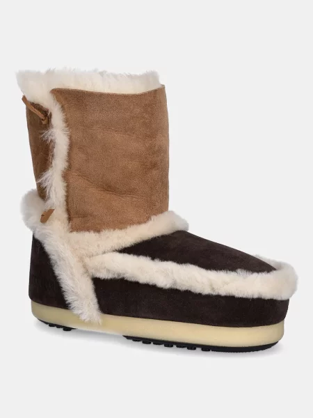 Moon Boot cizme de zăpadă din piele întoarsă MB EVX PATCH maro