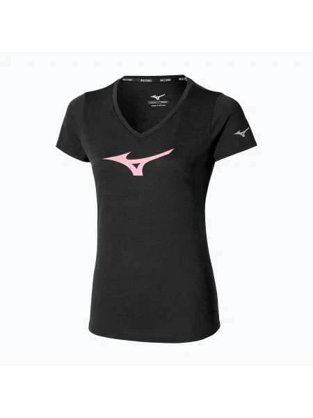 Tricou de alergare pentru femei Mizuno Core Runbird Tee black/mauve negru