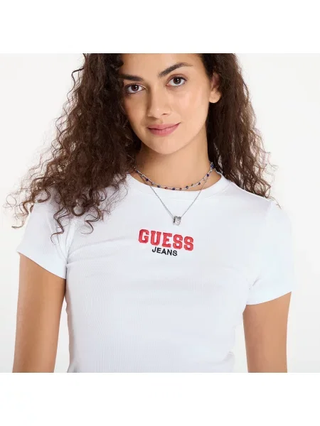 Μπλούζα Guess Jeans λευκό