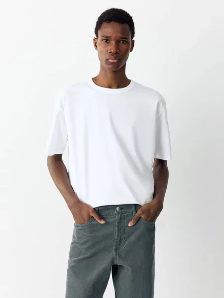 Proste jeansy ze sztruksu Teen 36 MANGO TEEN niebieski