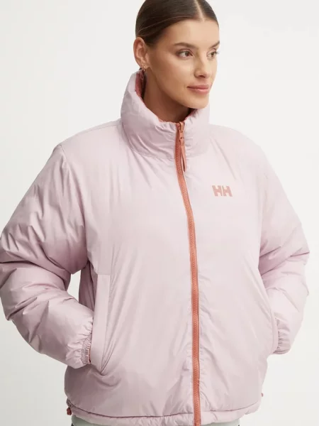 Двостороння куртка Helly Hansen зимова oversize рожевий