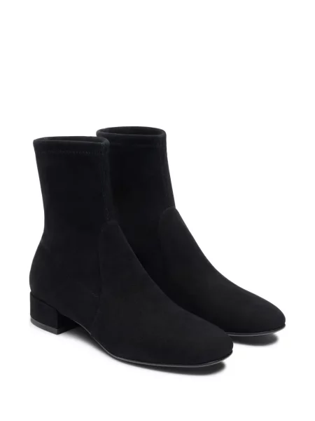 Cizme scurte Stuart Weitzman din piele de căprioară negru