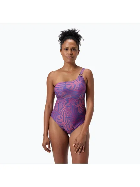 Speedo femei costum de baie dintr-o singură piesă Shaping imprimate asimetric hapuna albastru