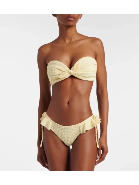 Bikini Montce cu volane galben