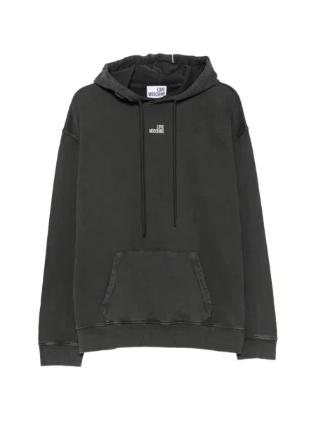 Hanorac cu glugă Love Moschino cu imagine negru