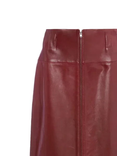 Bőrszoknya Victoria Beckham piros