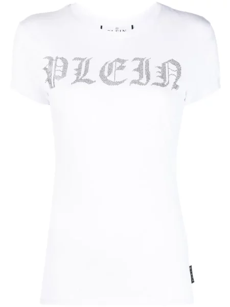 Koszulka Philipp Plein z nadrukiem w wężowy wzór biała