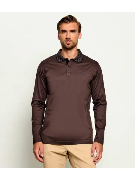Tricou polo Karl Lagerfeld maro