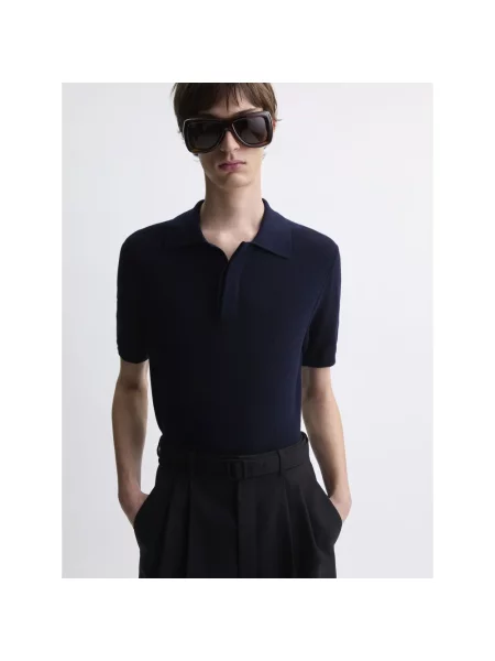 Koszulka polo Saint Laurent niebieska