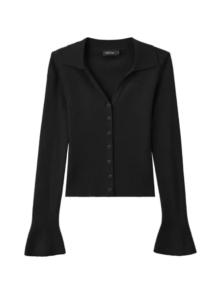 Cardigan Tout A Coup tricotate evazat negru