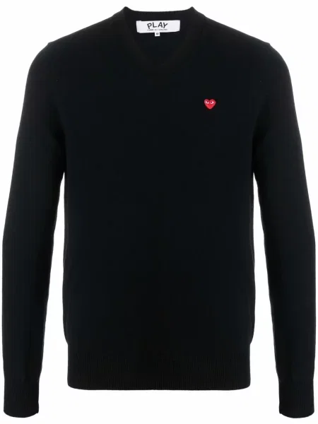 Pulover Comme Des Garcons Play de lână negru