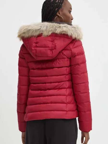 Tommy Jeans kurtka puchowa zimowa czerwony