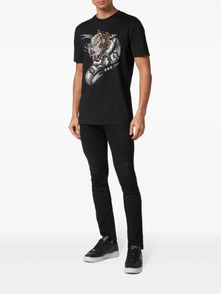 Tričko Philipp Plein s potiskem černé