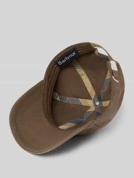 Barbour czapka z daszkiem zielony z aplikacją oliwkowa