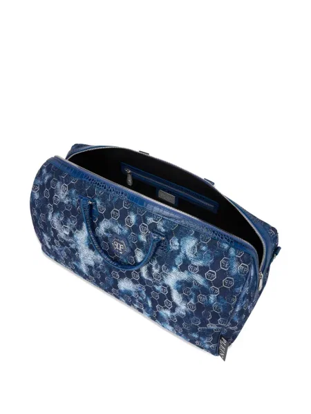Geantă Philipp Plein din jacard albastru