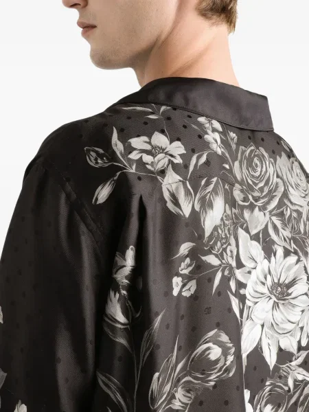 Риза Dolce & Gabbana на цветя с принт черно