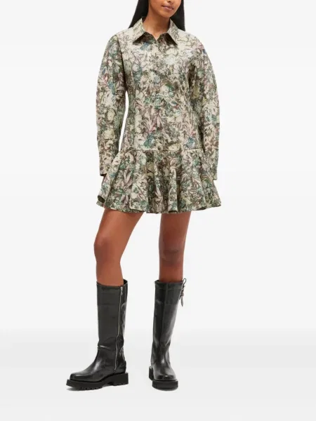 Rochie Ganni cu model floral cu imagine de costum