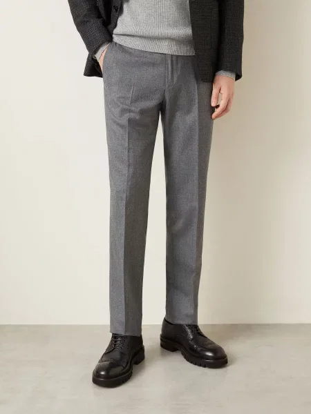 Zegna Chinosy Regular Fit grau szare