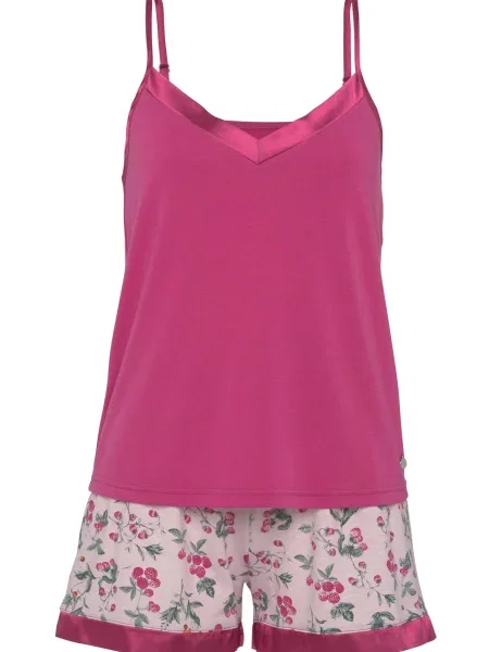 LASCANA Pantaloni scurți / roz / roz pudră verde