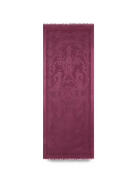 Fular Etro de lână cu model paisley violet