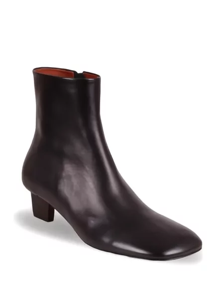 Botine Marsell cu vârf pătrat negru
