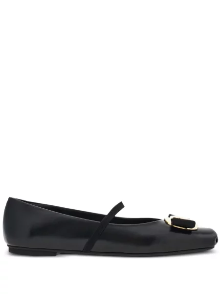Balerini Ferragamo fără toc negru