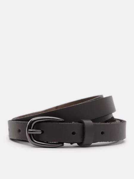 Шкіряний ремінь Borsa Leather з ремінцями коричневий