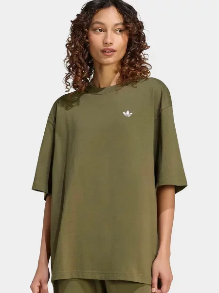 Adidas Originals t-shirt γυναικείο Essentials πράσινο