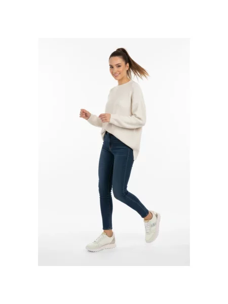 Lniane sneakersy Blauer beżowe