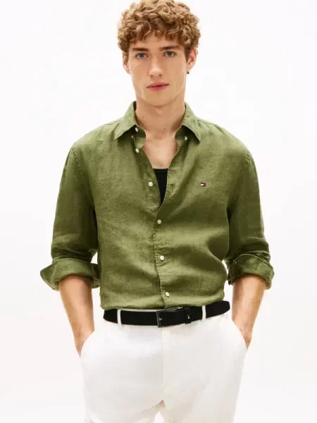 TOMMY HILFIGER Cămașă oliv verde