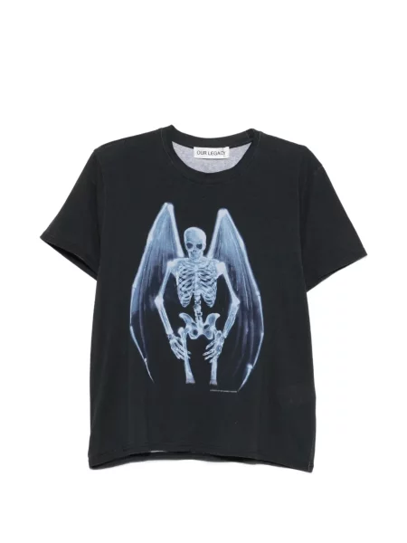 Graficzny koszulka Our Legacy z nadrukiem czarna