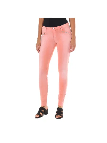 Skinny spodnie Met z dziurami czerwone