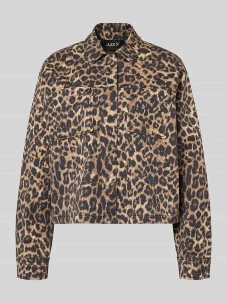 Kurtka koszulowa ze wzorem w panterkę model ‘SARAH’ Jjxx